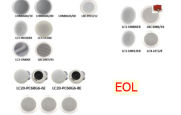 THÔNG BÁO NGỪNG SẢN XUẤT (EOL) VÀ RA MẮT THẾ HỆ LOA ÂM TRẦN BOSCH MỚI