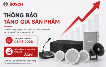 Điều chỉnh giá sản phẩm ngành hàng Âm thanh thông báo